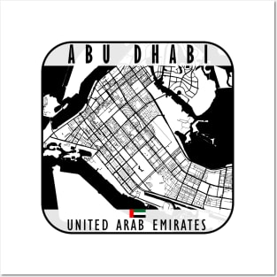 Abu Dhabi Map UAE Posters and Art